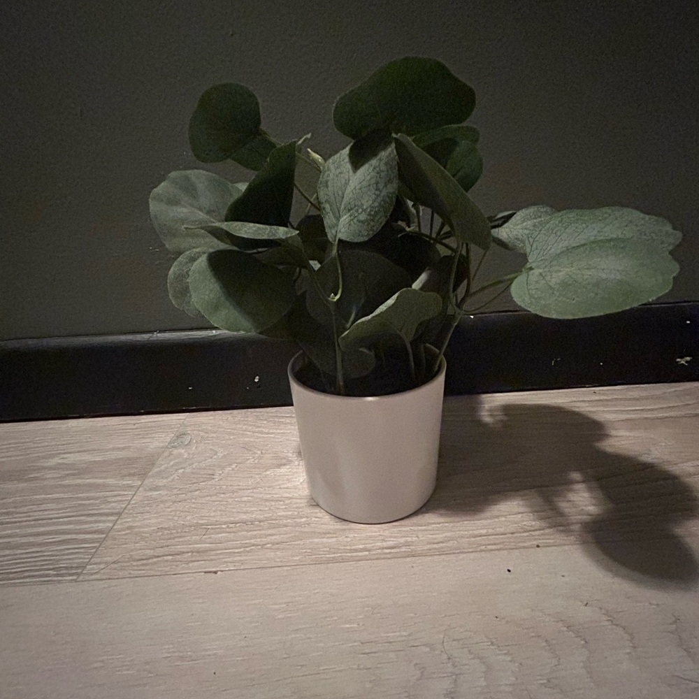 Elegant Green Faux Plant in White Pot
